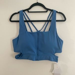 Buffbunny XL Blizzard Zip-Up Sport Bra in Glacier